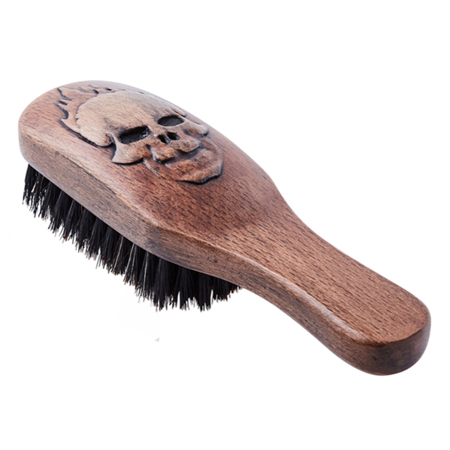 DEWAL, Щетка для укладки волос и бороды BARBER STYLE, с ручкой ,натуральная щетина