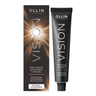 Ollin, Крем-краска для бровей и ресниц холодно коричневый Vision, 20 мл, салфетки 15 пар