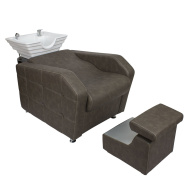 Парикмахерская мойка МД 573 лежачая обивка Премиум