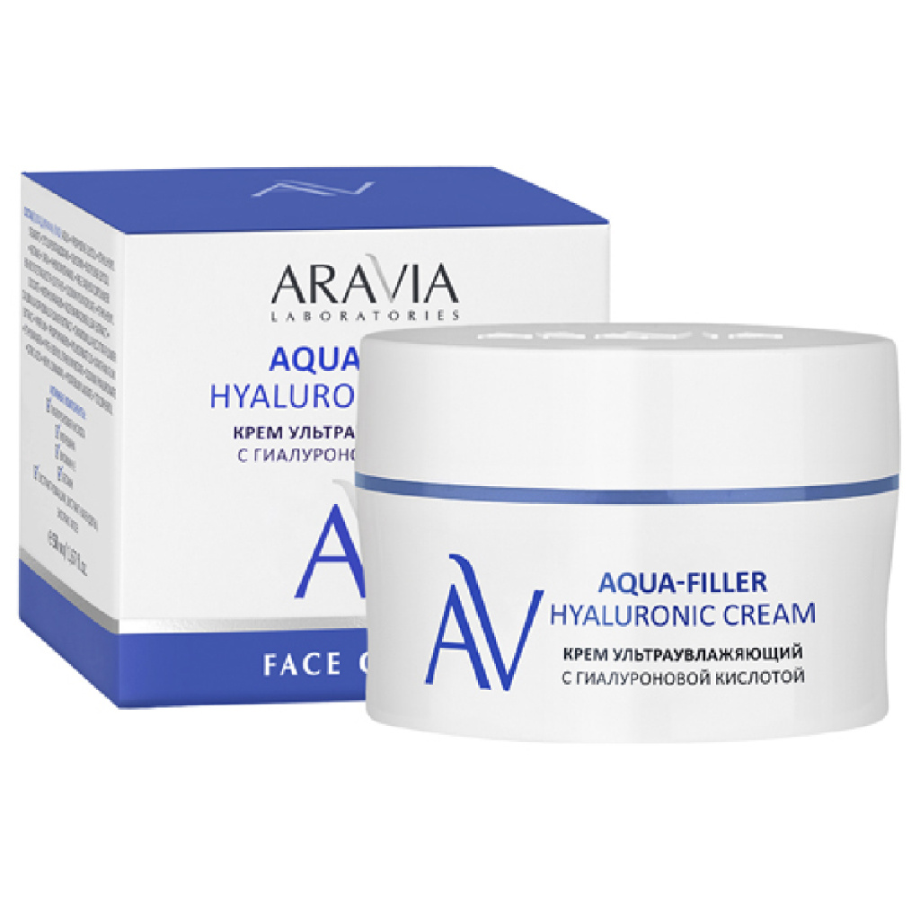 ARAVIA Laboratories, Крем ультраувлажняющий с гиалуроновой кислотой Aqua-FillerHyaluronicCream, 50мл