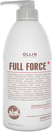 725799 OLLIN FULL FORCE Интенсивный восстанавливающий шампунь с маслом кокоса 750мл