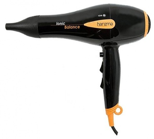 h10201-09 Harizma Профессиональный фен для волос Ionic Balance, черно-оранж