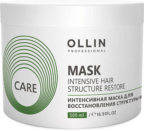 395270 OLLIN CARE Интенсивная маска для восстановления структуры волос 500мл