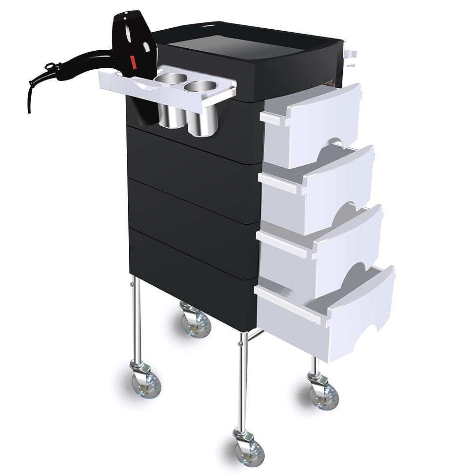 Парикмахерская тележка T166 выдвижные полки