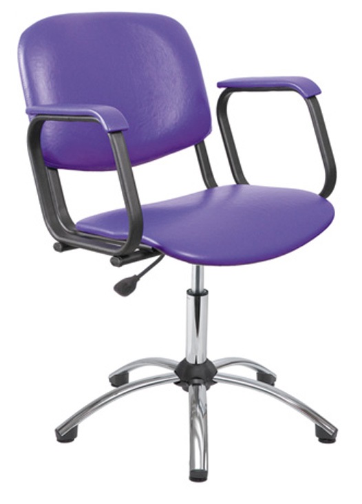 Кресло парикмахерское Контакт Плюс пневматика хром