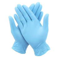 Перчатки витриловые размер XS голубые, 100шт упк.