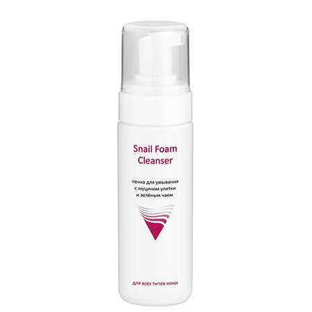 9103 ARAVIA Professional Пенка для умывания с муцином улитки и зелёным чаем Snail Foam Cleanser 160 м