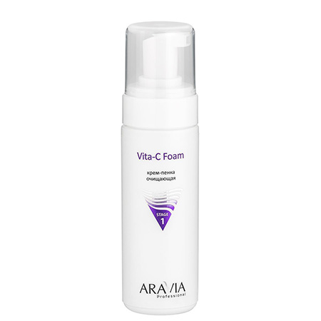 6100 ARAVIA Professional Крем-пенка очищающая Vita-C Foaming, 160 мл