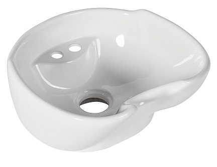 Раковина глубокая 013 белая со сливом