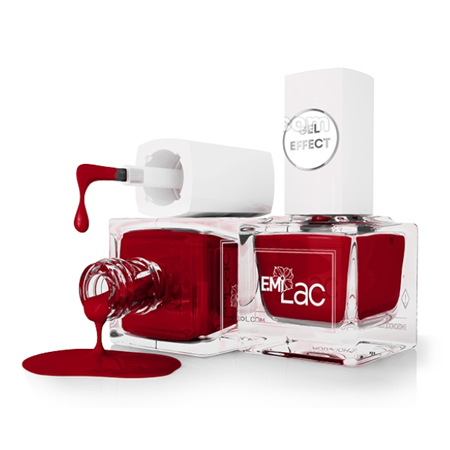 E.MiLac, Ультрастойкий лак №029 Императорский красный Gel Effect, 9 мл