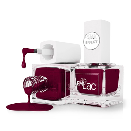 E.MiLac, Ультрастойкий лак №027 Бургундское вино Gel Effect, 9 мл