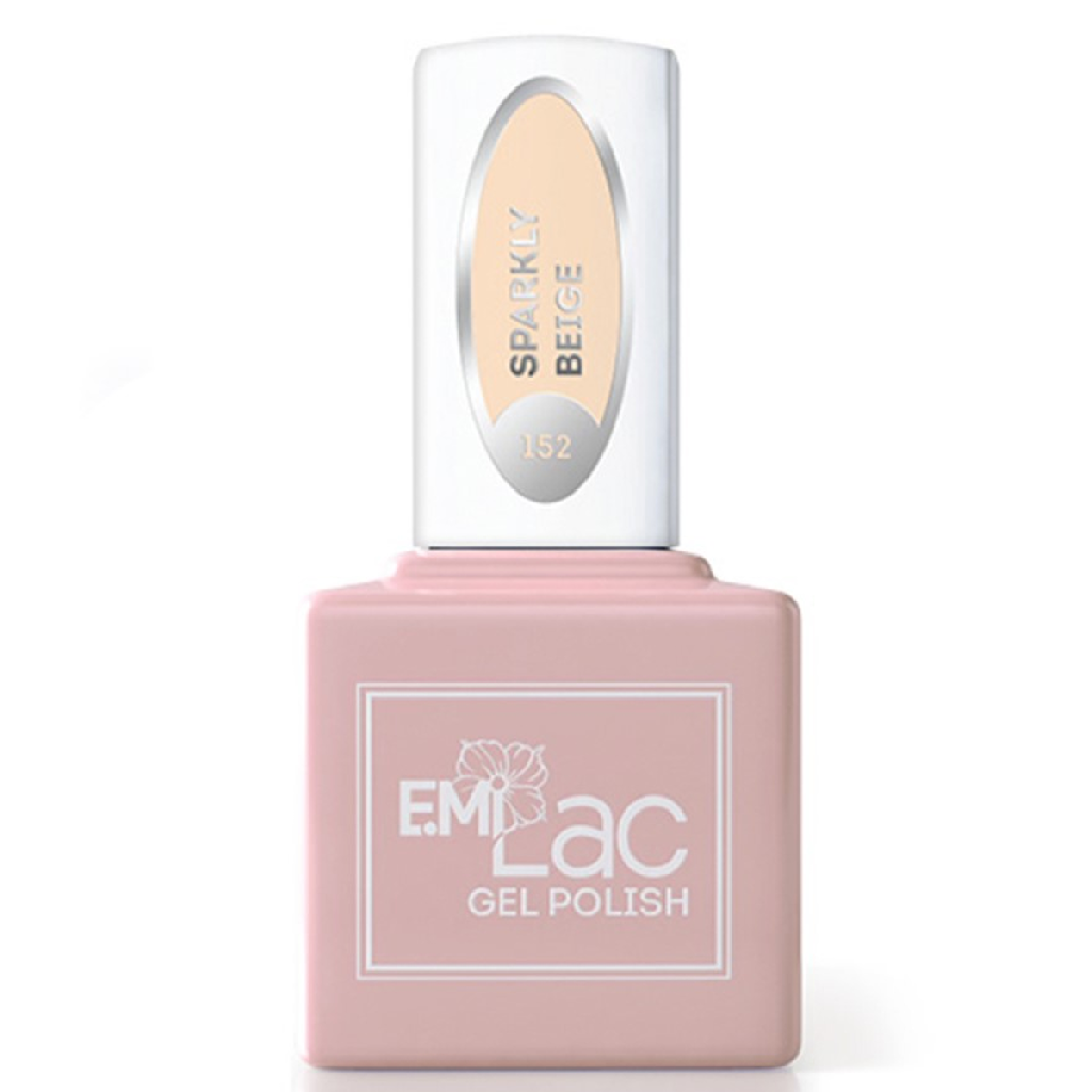 8bfb25d3-4062-11eb-ba86-001e67fb60ab〵E.MiLac, Гель-лак №152 Сверкающий беж WEC, 9 мл_1