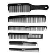 DEWAL, Набор расчесок BARBER STYLE, в джинсовом чехле, 6 шт 