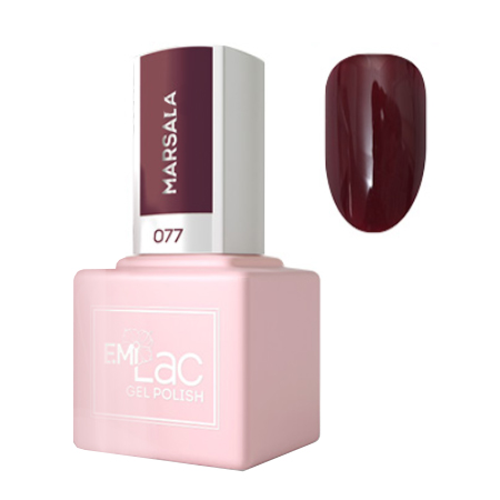 E.MiLac, Гель-лак №077 Марсала Royal Tone, 9 мл