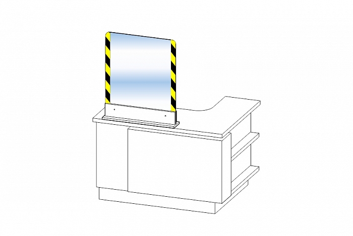 Защитный экран для ресепшена легкая установка