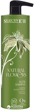 70530 Selective Natural Flowers Nutri Shampoo Шампунь питательный для восстановления волос 1000 мл.