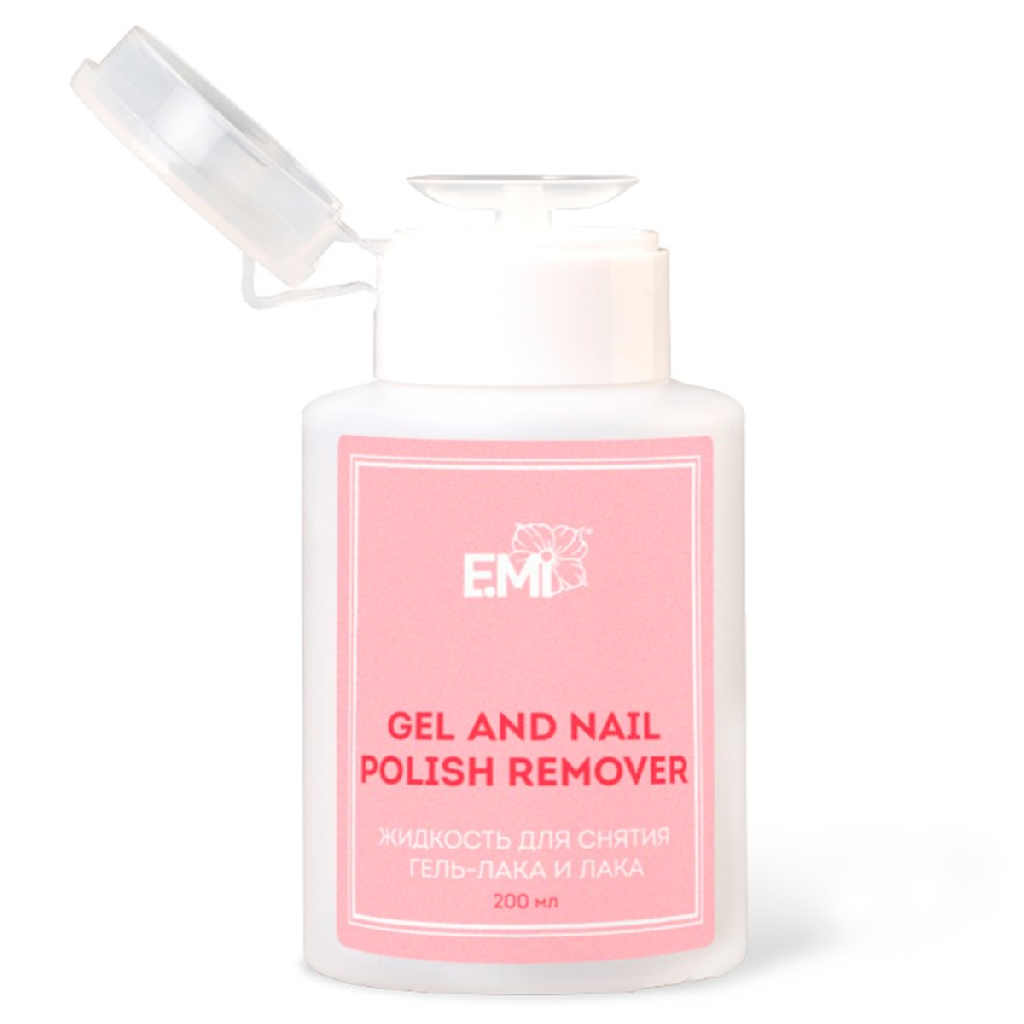 ff20db0a-71e3-11eb-ba91-001e67fb60ab〵E.Mi, Жидкость для снятия гель-лака и лака Gel and Nail Polish Remover в помпе, 200 мл_1