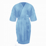Халат  Кимоно  SMS (люкс) c рукавами голубой 5 шт упк