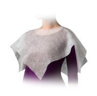 картинка Пелерина косметологическая на завязках спанбонд Белый 25 шт/упк 70х70см 1-Touch от магазина "БьютиОпт"