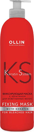 391791 OLLIN Keratine System Фиксирующая маска с кератином для осветлённых волос 500мл