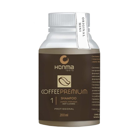 HONMA Tokyo, Шаг 1 Подготавливающий шампунь Coffee Premium, 200 мл