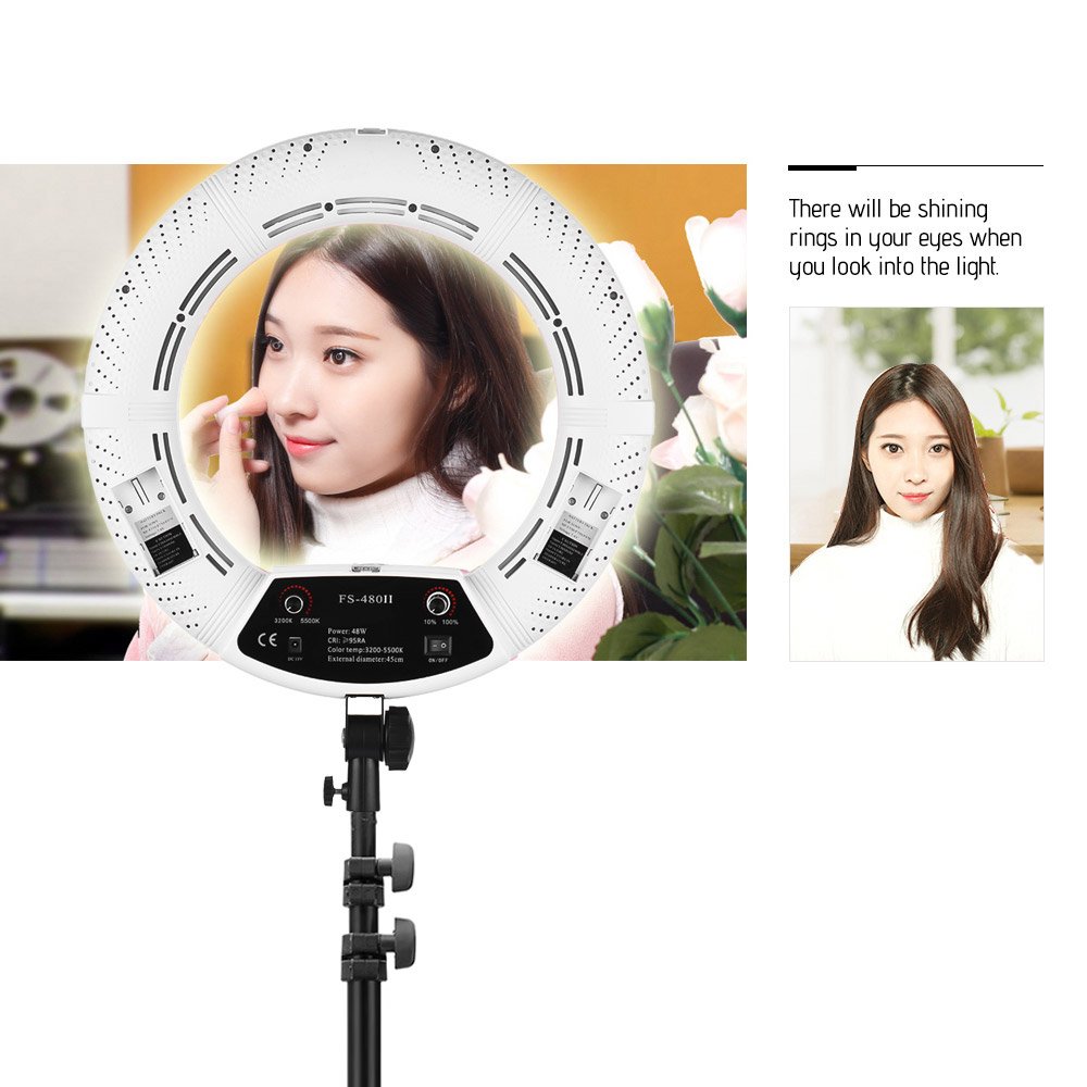 Кольцевая лампа OK LED RING FS 480 разные цвета корпуса богатая комплектация