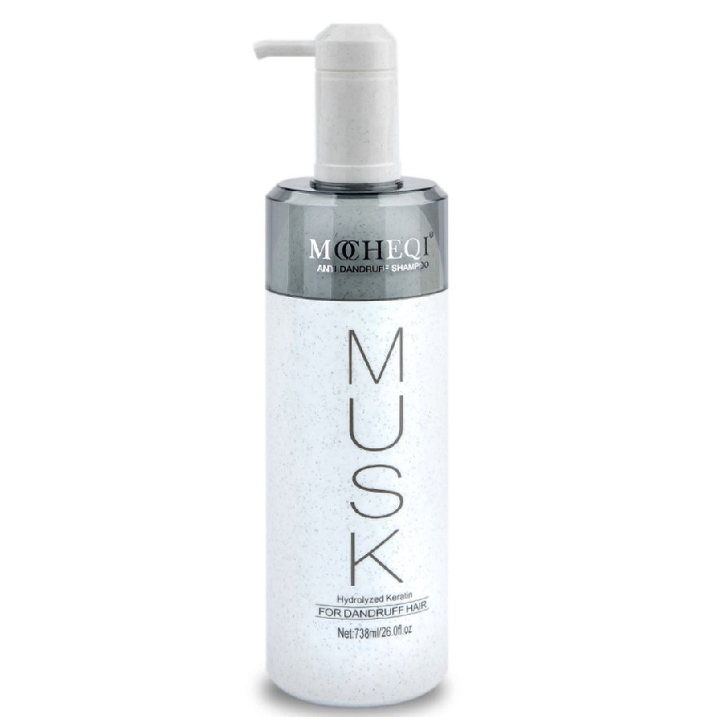 2e09c30c-b78e-11ea-9718-001e67fb60ab〵MOCHEQI Musk, Шампунь против перхоти с кератином и маслом жожоба Shampoo Anti Dandruf, 738 мл_1 (1)