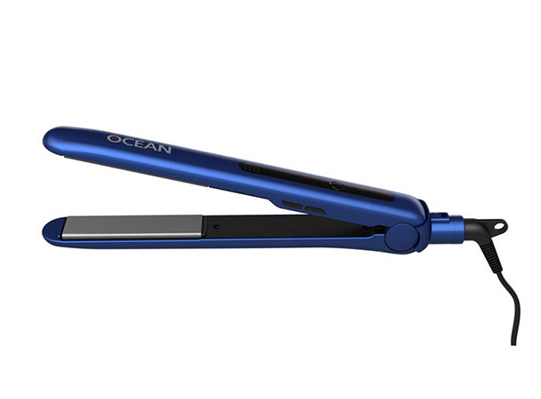03-400 DEWAL Blue Щипцы для волос Ocean синие, 25х90мм, с терморег., керамико-турмалиновое покрытие,
