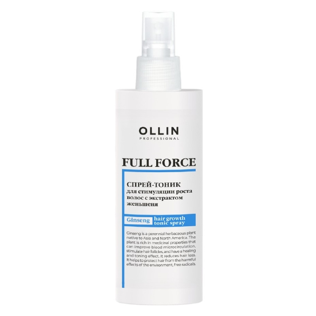 e936b878-a02a-11ef-ad33-006f607838a9〵Ollin, Спрей-тоник для стимуляции роста волос с экстрактом женьшеня Full Force, 1_1