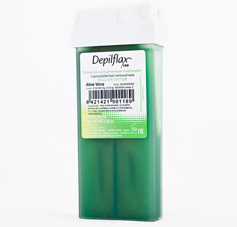901189D Depiflax100 Воск в картридже, цвет АЛОЭ ВЕРА (ALOE VERA) 110 гр.