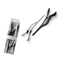 CL2523 DEWAL Зажим для волос чернобелые, пластик, 2 штуп