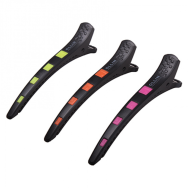 Ollin, Зажимы пластиковые с квадратными силиконовыми вставками, 6шт