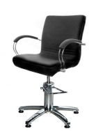 Парикмахерское кресло Касатка гидравлика пятилучье (обивка черный 600 Долеро)