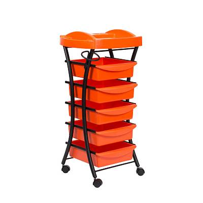 Тележка парикмахерская М-07 оранжевая выводится из ассортимента