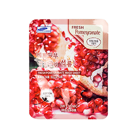 282107 [3W CLINIC] Тканевая маска для лица ГРАНАТ Fresh Pomegranate Mask Sheet