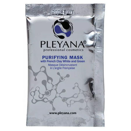 Pleyana, Маска очищающая с французскими глинами (белой и зеленой), 10 мл