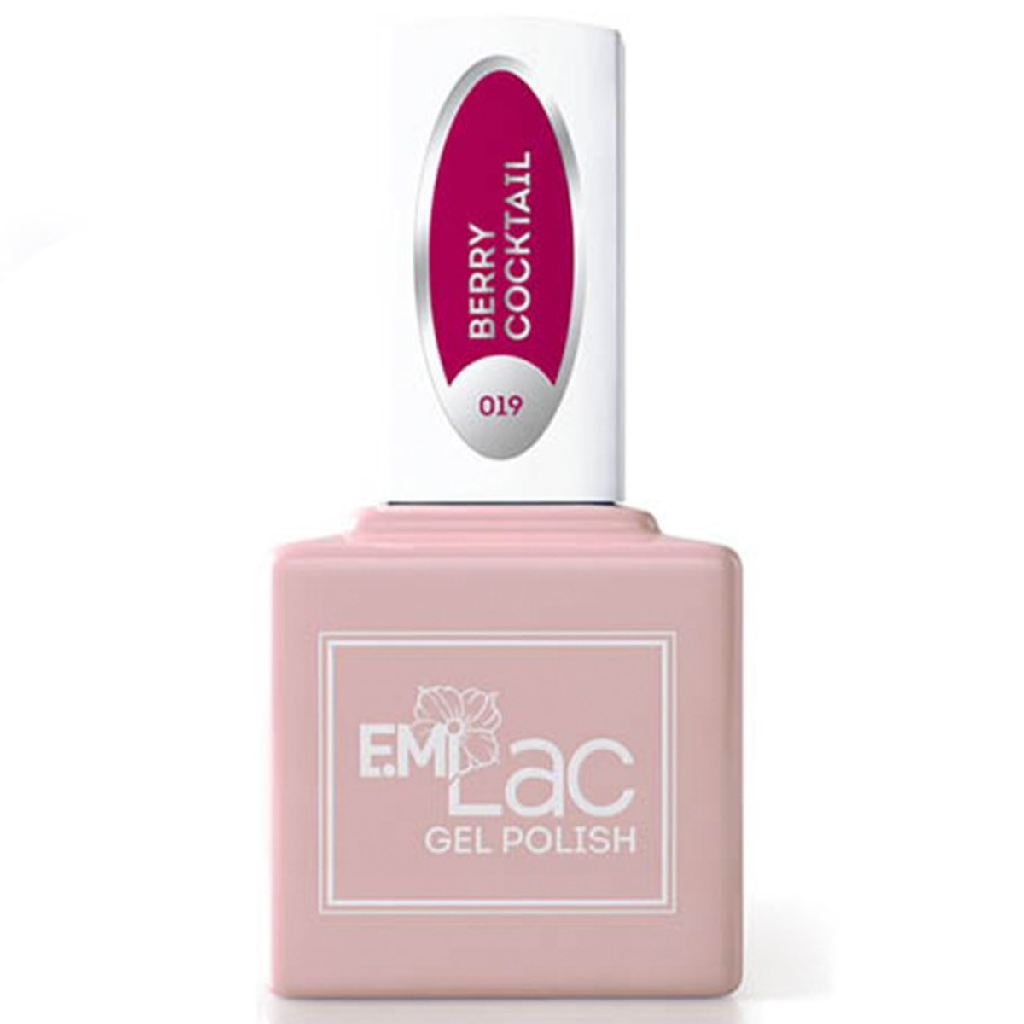 61921e5d-4062-11eb-ba86-001e67fb60ab〵E.MiLac, Гель-лак №019 Ягодный коктейль, 9 мл_0