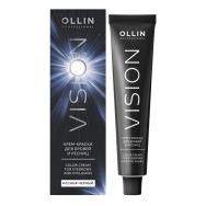 Ollin, Крем-краска для бровей и ресниц иссиня-черный Vision, 20 мл, салфетки 15 пар
