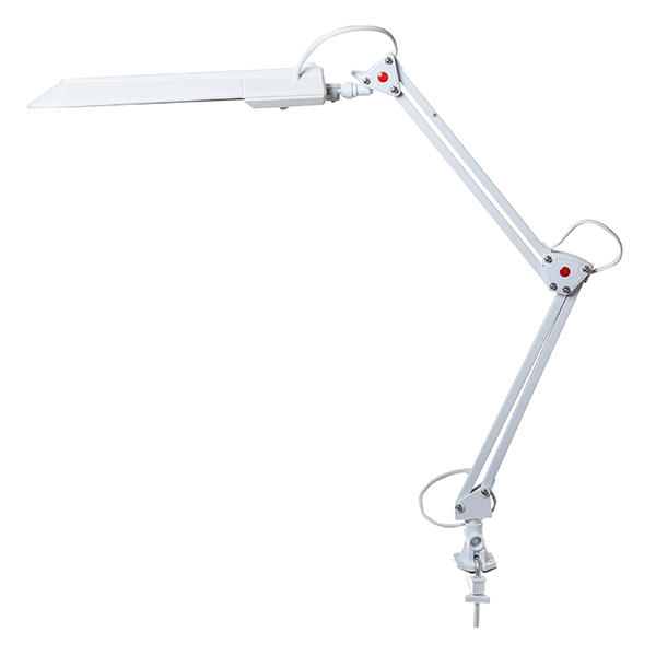 Лампа маникюрная на струбцине белая