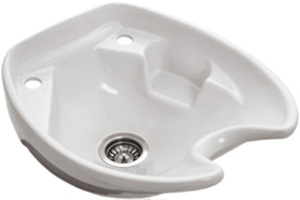 Раковина глубокая JX 020 белая со сливом