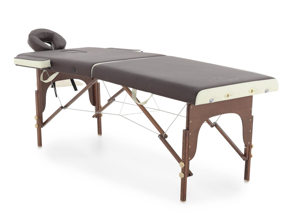 Складной массажный стол JF-AY01 2-х секционный (темная рама)
