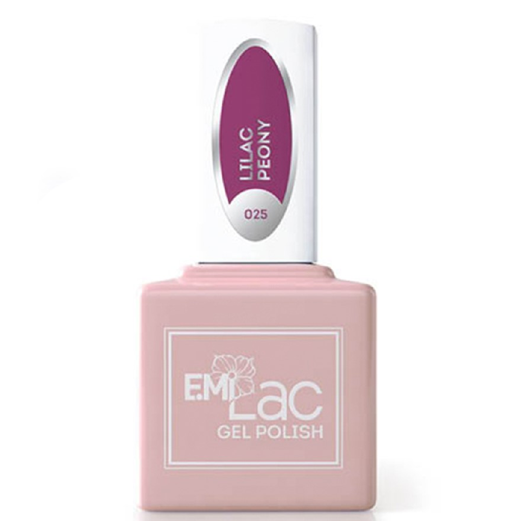 61921e63-4062-11eb-ba86-001e67fb60ab〵E.MiLac, Гель-лак №025 Лиловый пион, 9 мл_0