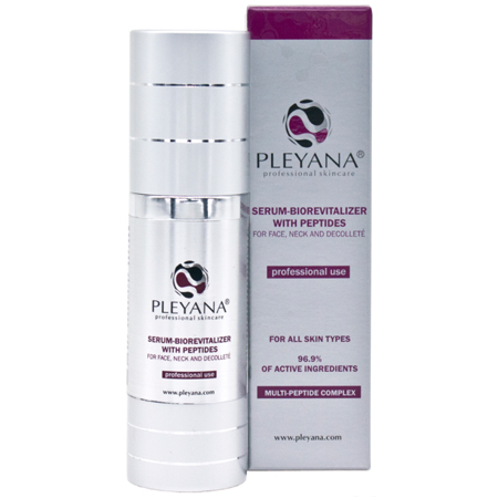 Pleyana, Сыворотка-биоревиталайзер с пептидами для кожи лица, шеи и декольте, 30 мл