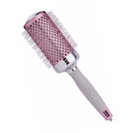 Olivia Garden, Термобрашинг для укладки волос сeramic+Ion NanoThermic 54мм, роз-сер