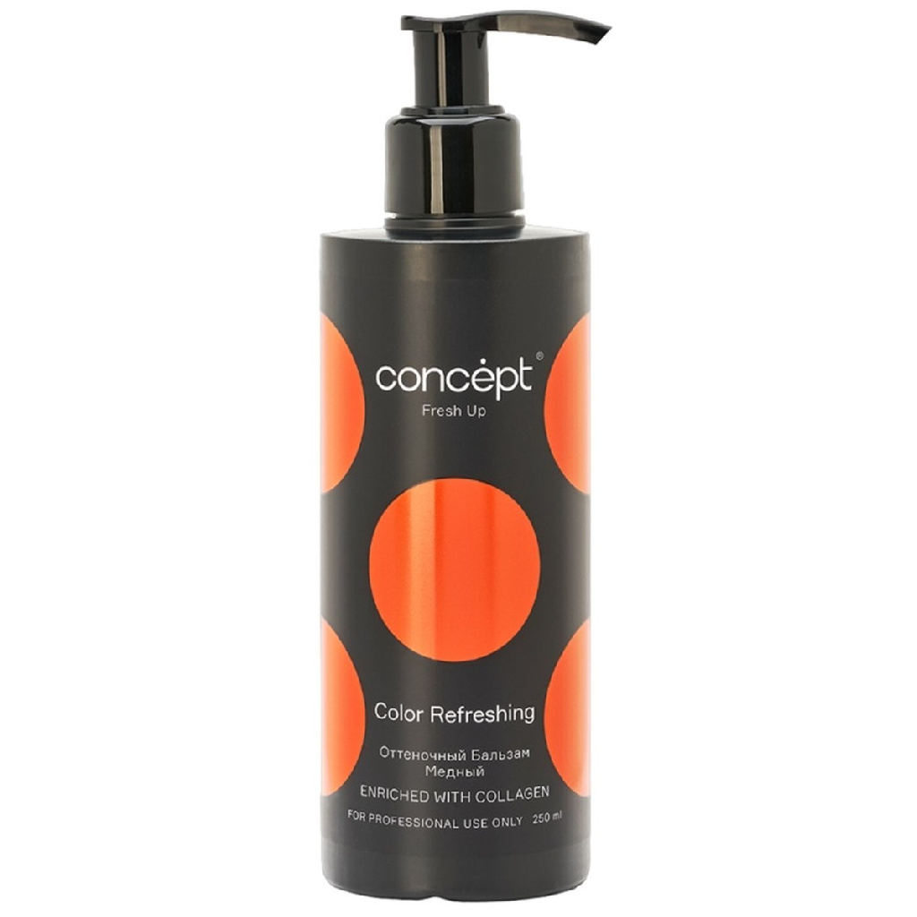 1a2d2d80-c188-11ed-932e-f02f7487fc7c〵Concept, Оттеночный бальзам обогащенный коллагеном для медных оттенков волос Fresh Up, 250 мл_0