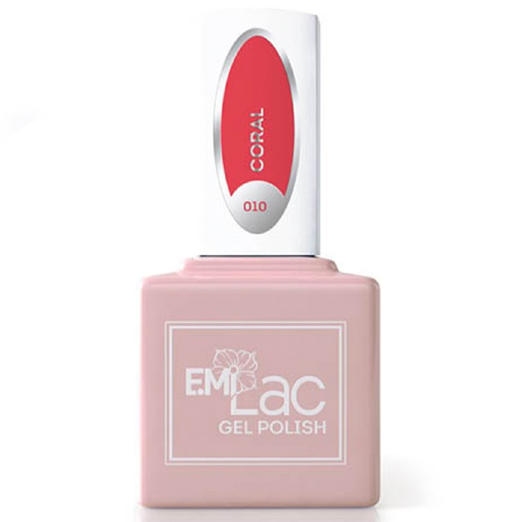61921e52-4062-11eb-ba86-001e67fb60ab〵E.MiLac, Гель-лак №010 Коралл, 9 мл_0