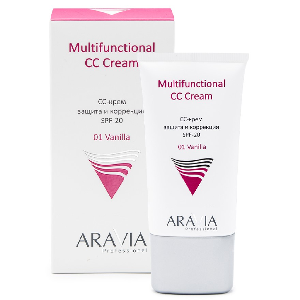 e509f5a2-3b96-11ea-944d-001e67fb60ab〵ARAVIA Professional, СС-крем защитный SPF-20 Multifunctional CC Cream, Vanilla 01, 50 мл_0