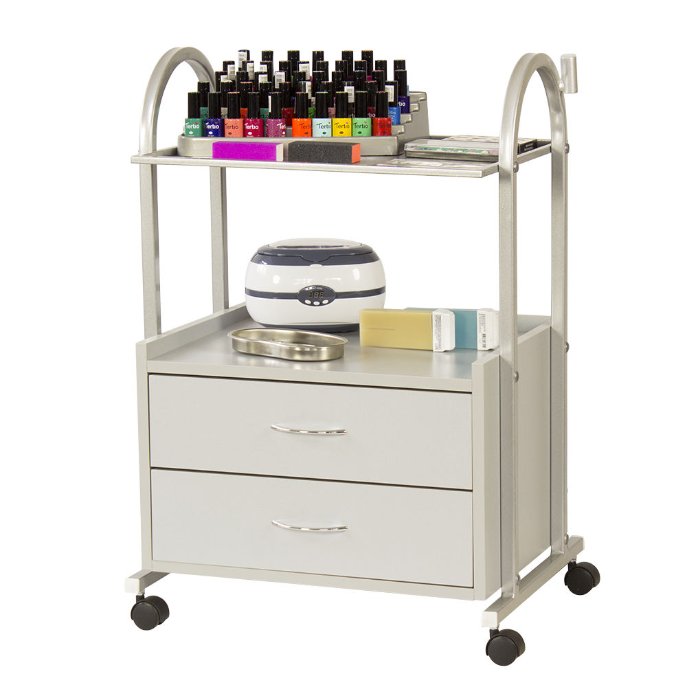 Тележка косметологическая МД 105 серебро