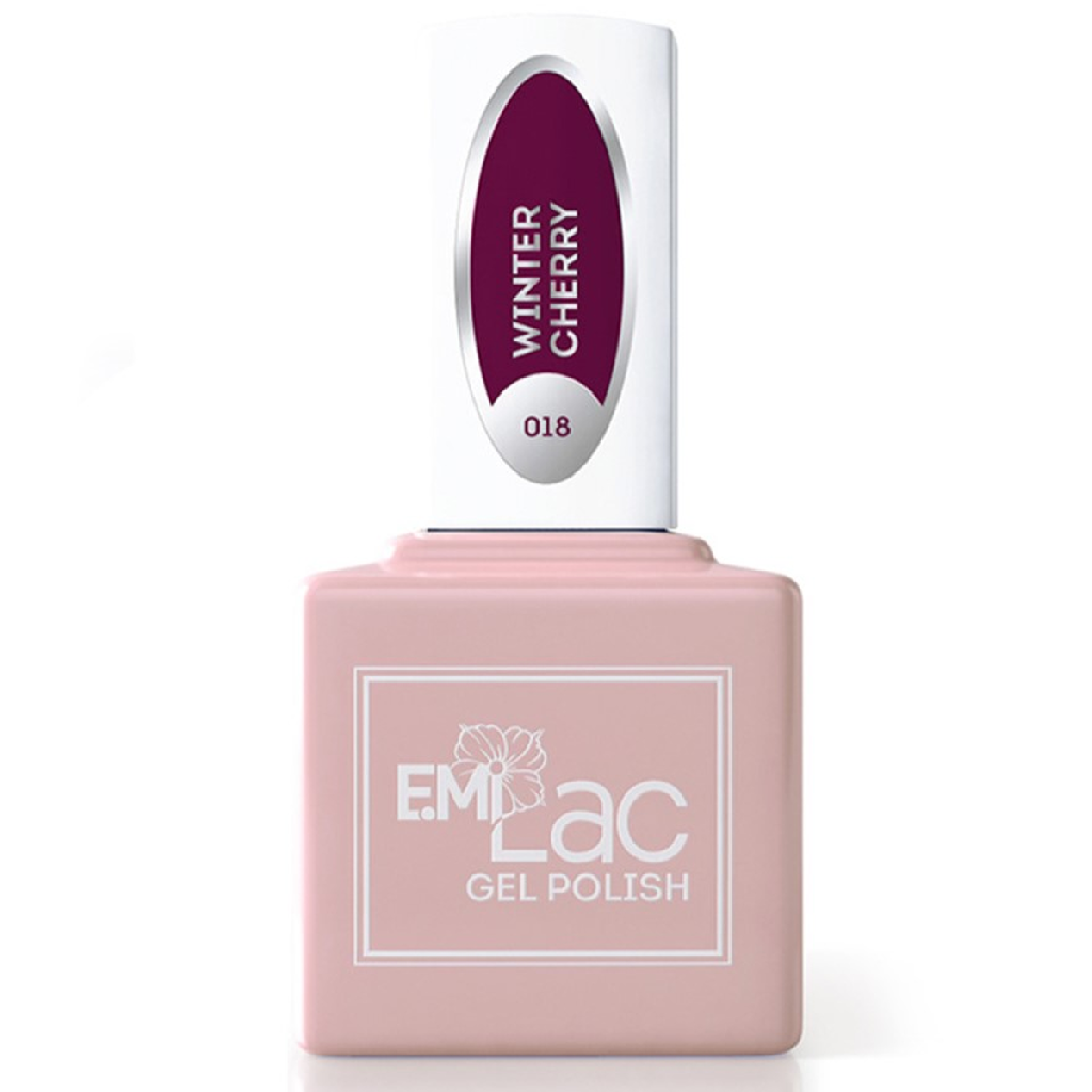 61921e5b-4062-11eb-ba86-001e67fb60ab〵E.MiLac, Гель-лак №018 Зимняя вишня, 9 мл_0