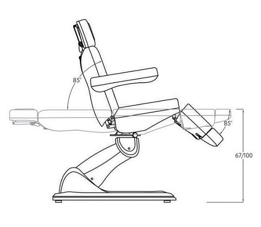 Косметологическое кресло MK Niko+ четырехмоторное поворот на 180° ножное управление